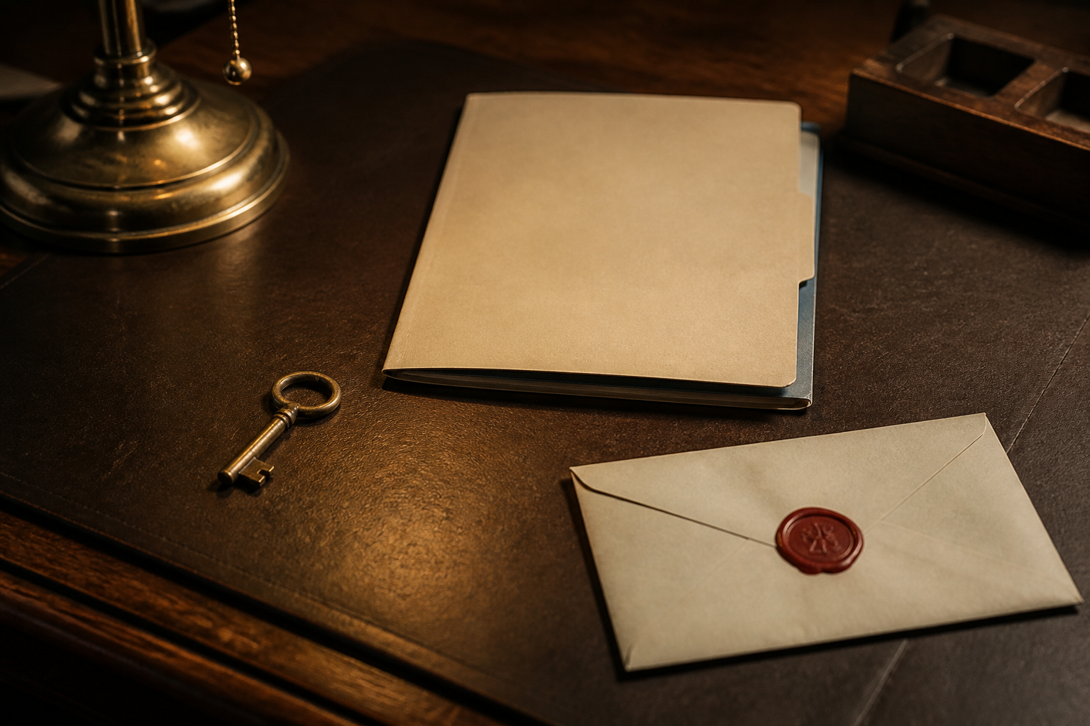 A brass key and a sealed folder. Eighteen months of Nevada.