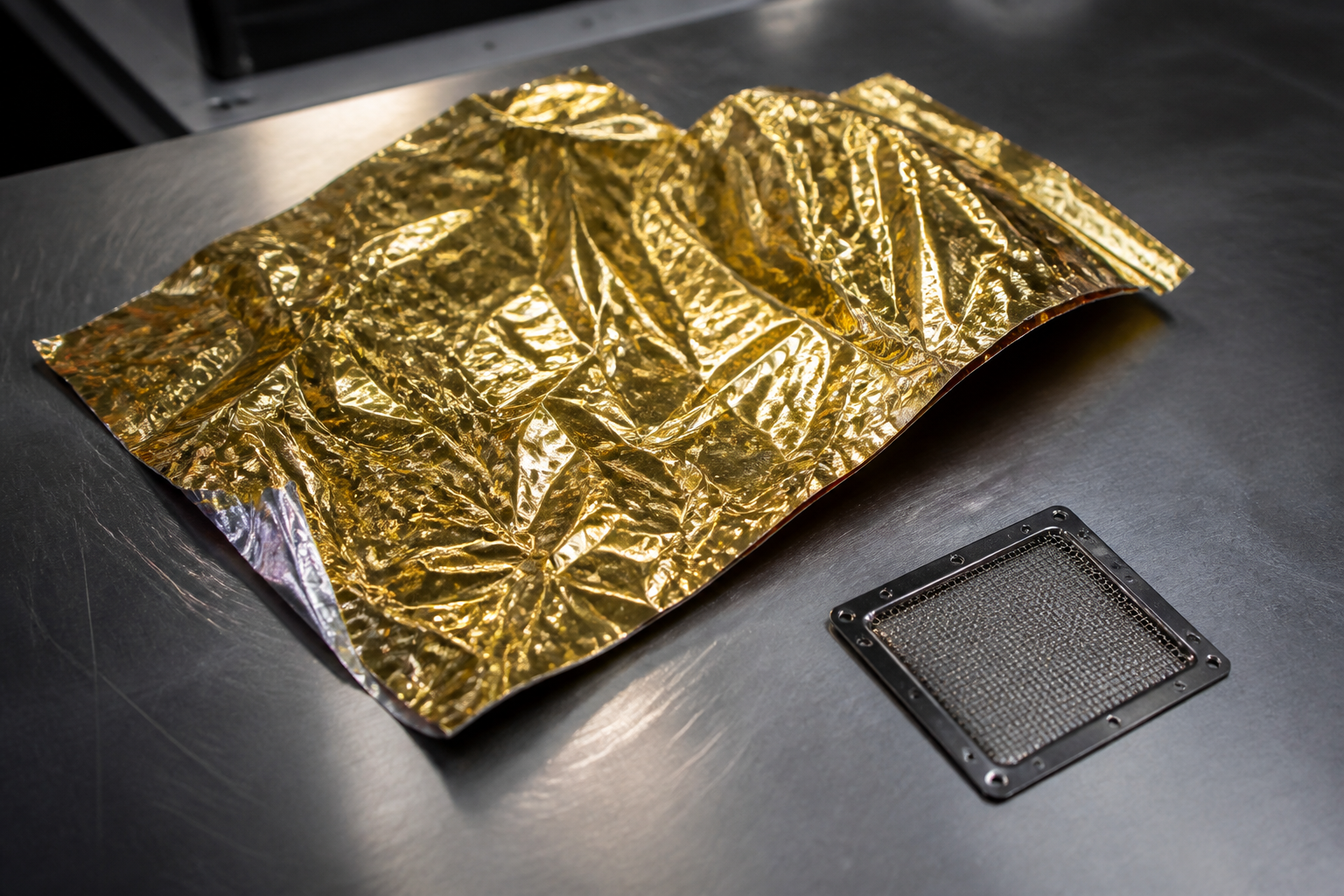 Thermal foil. The unused orbit is the one everyone filed above.